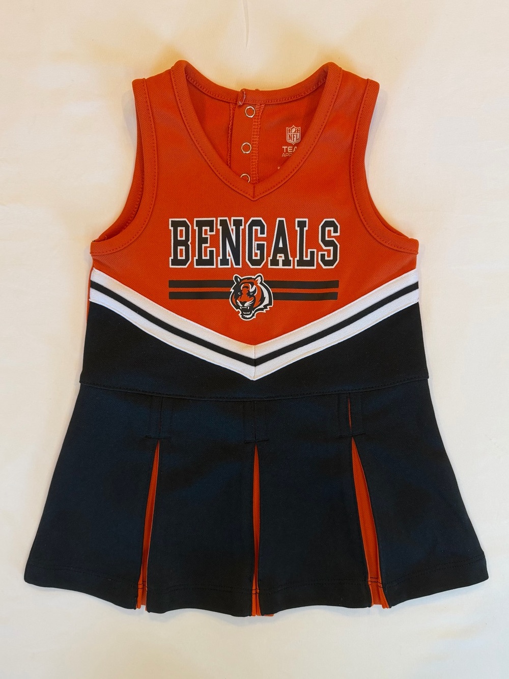 Cincinnati Bengals NFL Baby Girls' Orange and Black Cheer Tank Dress 18M
